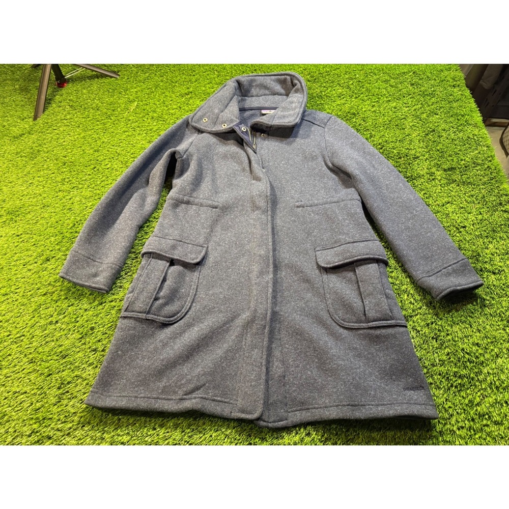 Patagonia Gray Fleece Lined Duffle Coat Jacket Women's Size Small‎